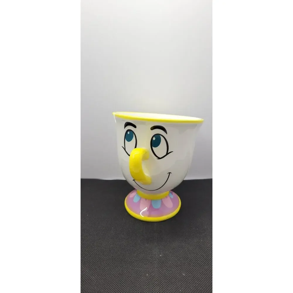 Disney Beauty and the Beast Chip Mug 18 Oz Silver Buffalo 3D Ceramic Tea Cup